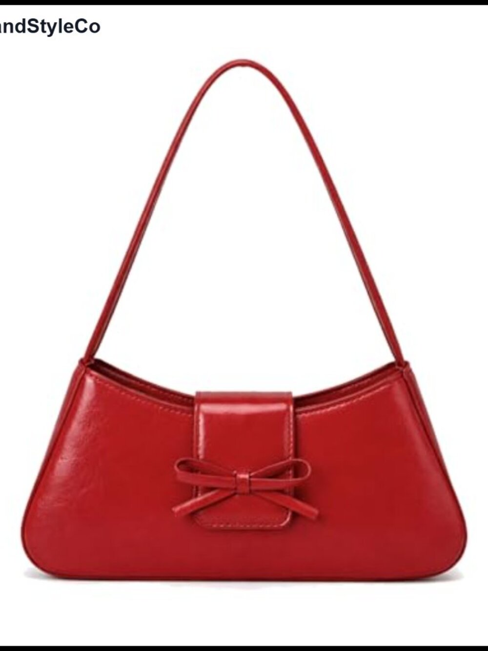 Patent Leather Hobo Handbag Shoulder Bag Y2K Purse Zipper Clutch Cute Bow